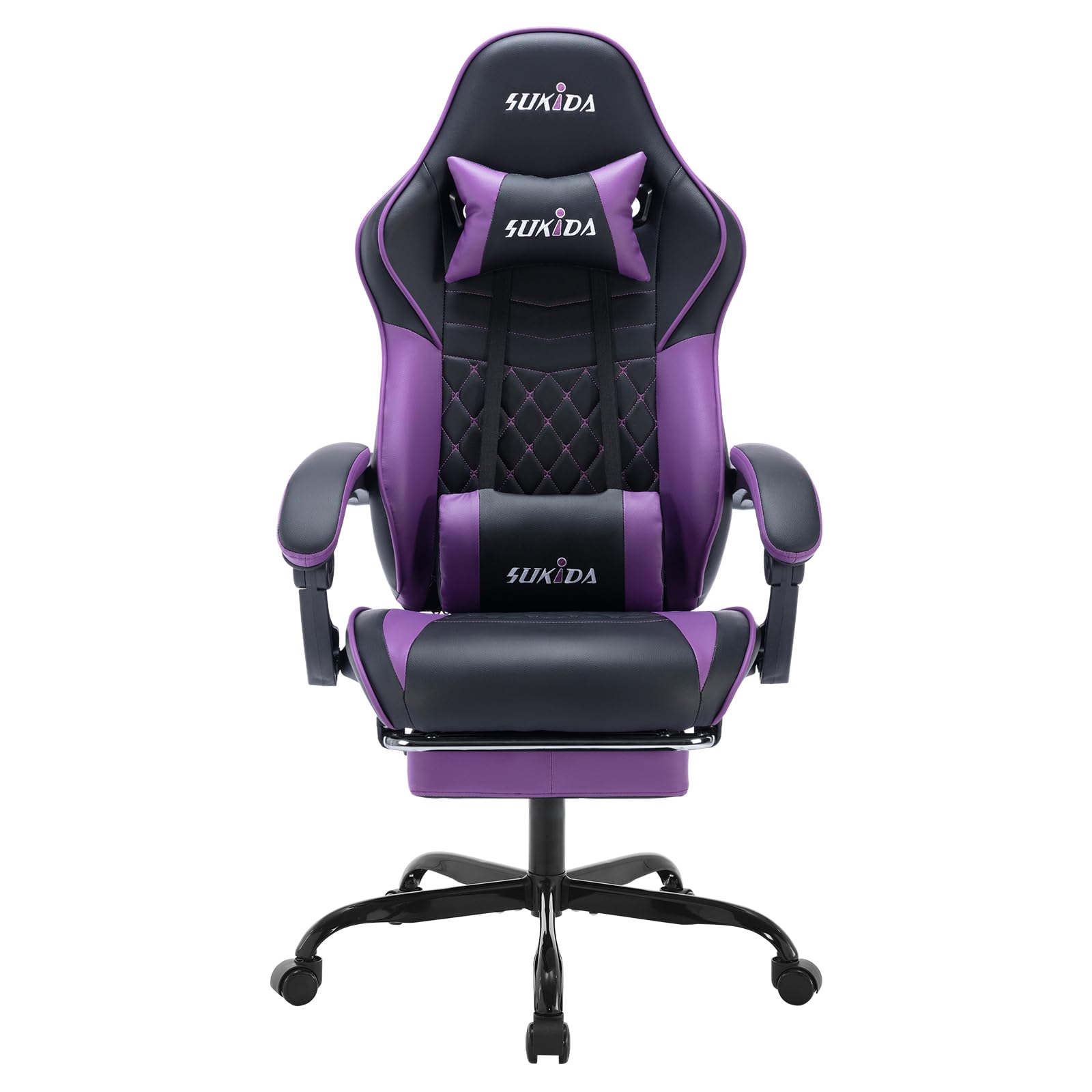 Ergonomic Video Gamer Chairs Gaming Computer Chairs Gamer Chairs for Adults Massage Lumbar Support Swivel Height Adjustable Headrest Backrest